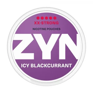 ZYN Icy Blackcurrant Slim Ultra Strong Nicotine Pouches - Snus Pods (12.5mg)