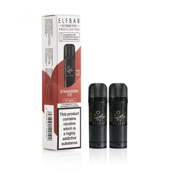 ELFBAR 600 - Prefilled Pods - Strawberry Ice (2x2ml)