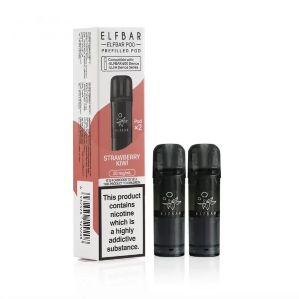 ELFBAR 600 - Prefilled Pods - Strawberry Kiwi (2x2ml)